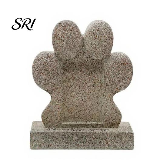 Sandblasted Pet Memorial Stone Imitation Tombstone with Paw Print Photo Frame Weather-Resistant Resin for Dogs And Cats Engraved Base Custom