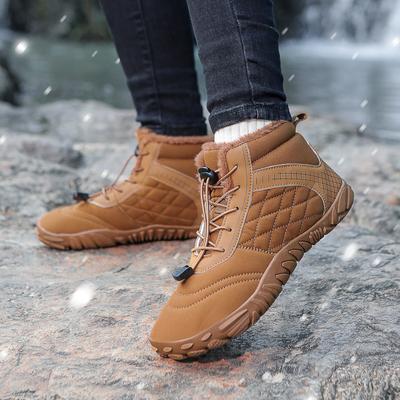 Warm Snow Boots Women Winter Hiking Boots High-top Outdoor Sports Shoes Men Non-slip Plush Sneakers