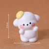 Miniature Dog Figurine for DIY Terrarium Dollhouse Decor Cute Resin Animal Statue for Fairy Garden Desktop Car Shelf Decoration Micro Landscape