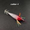 5pcs UV Tinsel Squid Jig Lure 5Pcs Per Set Saltwater Squid Lure Sharp Eging Bait  Saltwater Fishing