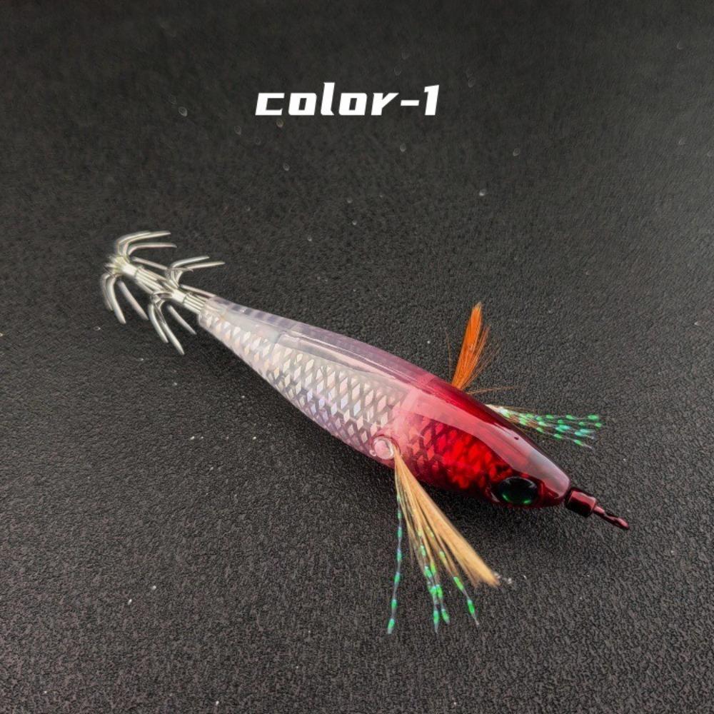 5pcs UV Tinsel Squid Jig Lure 5Pcs Per Set Saltwater Squid Lure Sharp Eging Bait  Saltwater Fishing