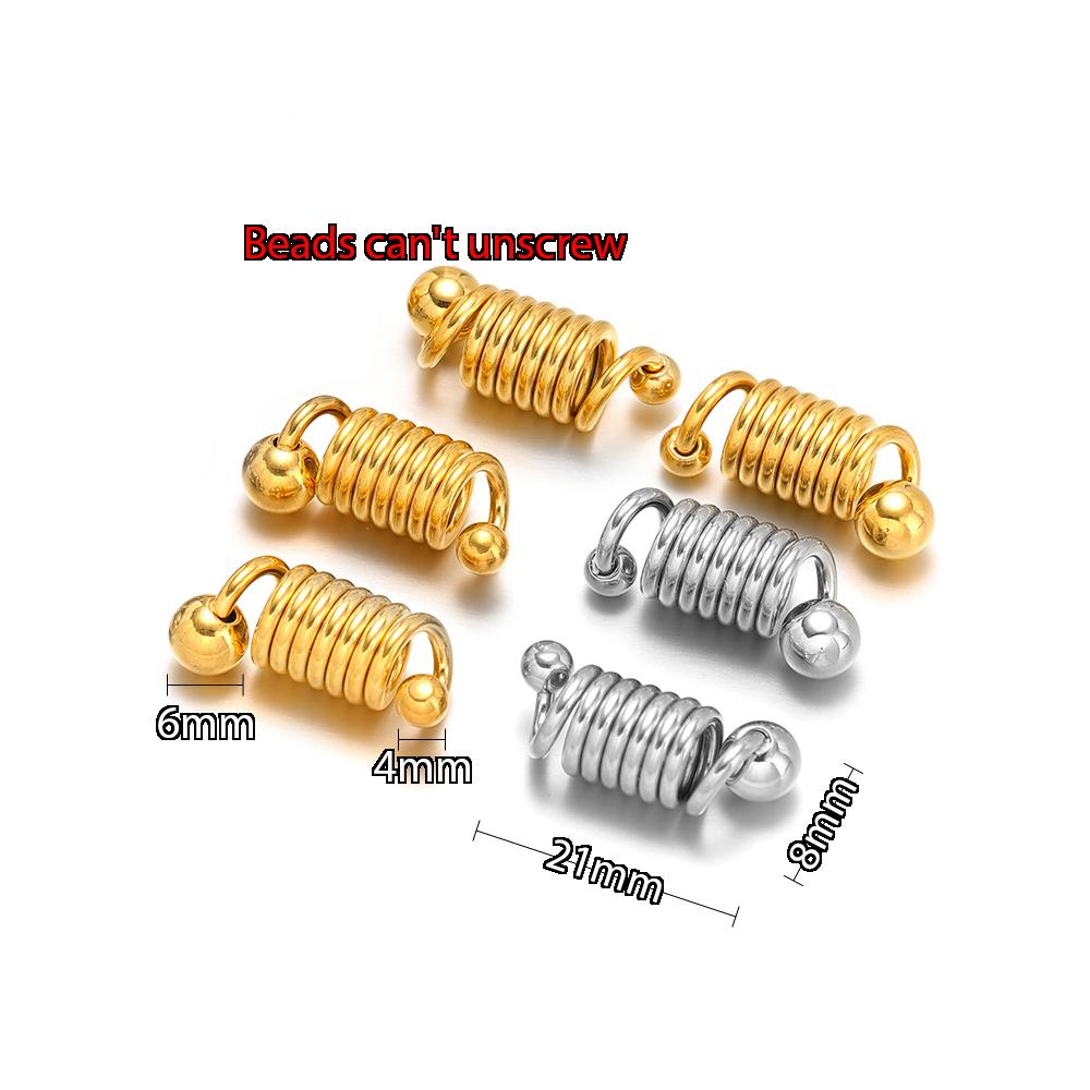 5 pezzi Oro Acciaio Inossidabile Chic Molla Spirale Filo Charms Connettori per Fai da Te Collana Gioielli Creazione Braccialetti Forniture Ingrosso