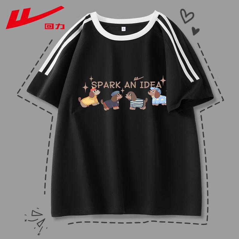 Warrior Women s Casual Pure Cotton Short-Sleeve T-Shirt with Puppy Print S