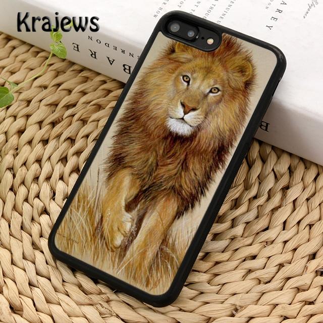 Krajews African Lion Soft Phone Case Cover For iPhone 14 5 6s 7 8 Plus X XR XS 11 12 13 Pro Max Samsung Galaxy S21 S22 Ultra