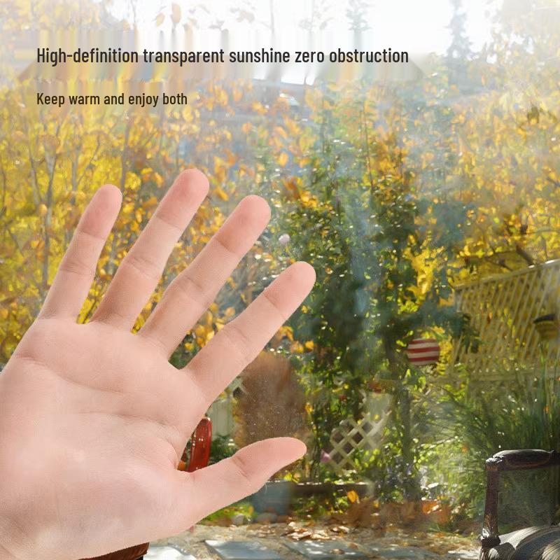 Folie Transparentă de Izolație Interioară pentru Iarnă – Rezistentă la Vânt și la Frig, Conservă Lumina