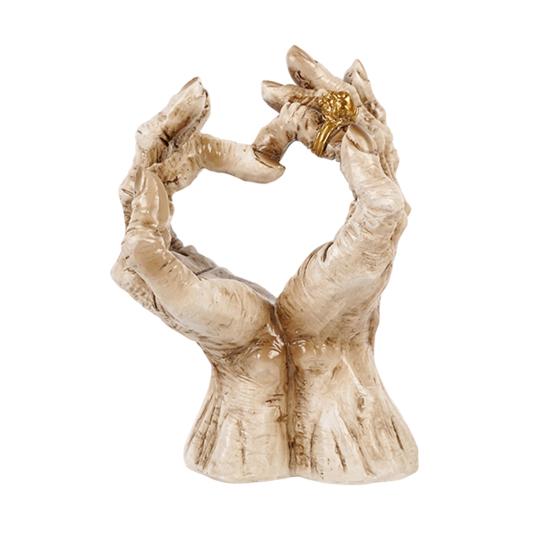 Skeleton Hand Figurine Halloween Gothic Love Heart Gesture Bone Hand