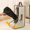 4pc Vintage Style Transparent Shoe Bag with Carry Handle for Flat Shoes, Ankle Boots, and High-Top Boots, Travel Shoe Organizer