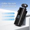 K92 Bluetooth 6.0 Lavalier Business Headset Call 30h/Music 50h Vibration Reminder LED Digital Display With Mic Wireless Earphone