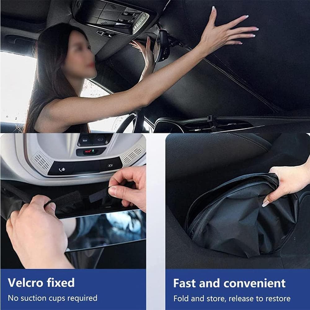 Car Windscreen Sun Shade for Toyota 4Runner 2003 2004 2005 2006 2007 2008 2009 Front Windshield Sunshade Foldable Cover Visor Sunshades Interior