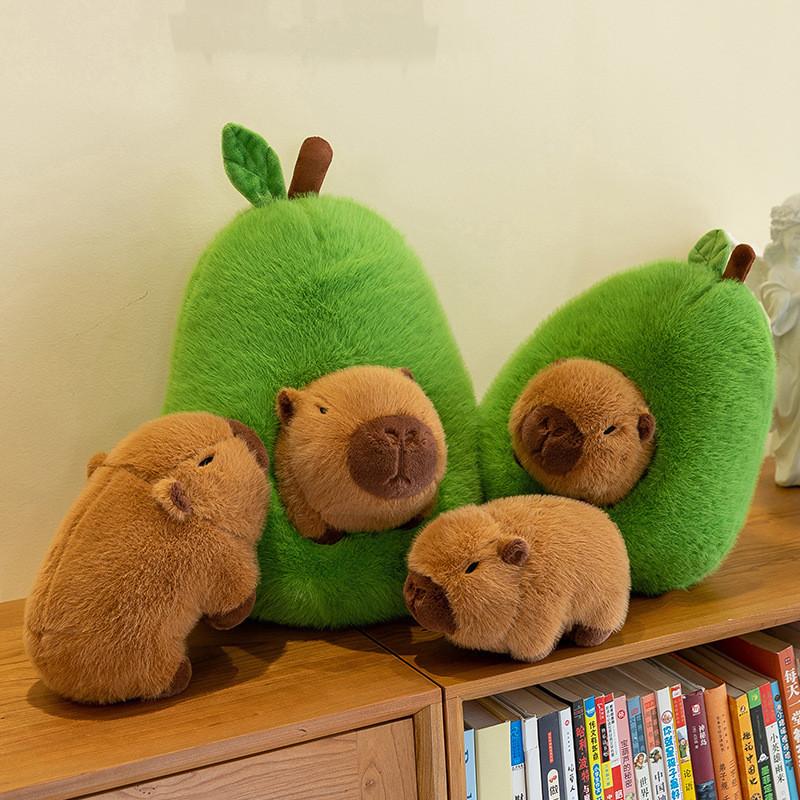 Cute Avocado Guinea Pig Capybara Plush Toy Hide And Seek Cat Stuffed Animal Gift Exchange