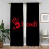 Blackout Curtain for Room 2 Panel Bloody Shades Anti-mosquito Curtains Tulle for Bedroom Partition Home Interior Curtains Living