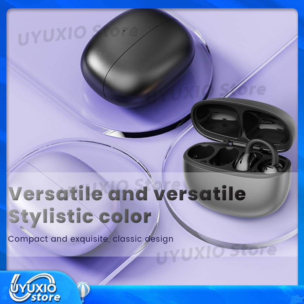 UYUXIO BT 5.4 Clip on Headphone with 72H Play Time Wireless Earbuds OWS Open Ear Ear Buds Long-Battery Life for Workouts