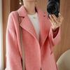 Autumn and winter new double-sided woolen cashmere coat women's medium and long fashion loose wool coat women's clothing