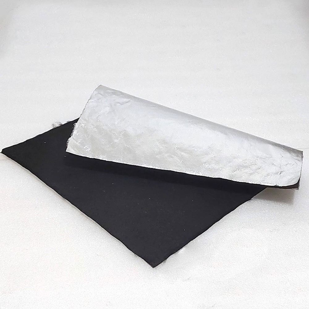 Czarna filcowa tkanina węglowa, aluminiowa folia, ognioodporna, ochronna koc spawalniczy, odporny na wysoką temperaturę, ognioodporny