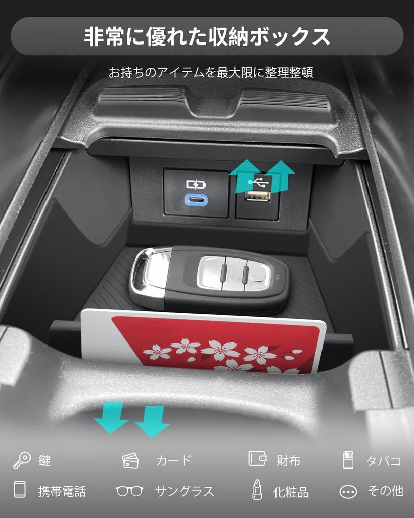 New Toyota Aqua Console Center Console Box with Mat Compatible with Aqua MX Car Storage Interior New Aqua Console Aqua Interior Prevents Shaking and