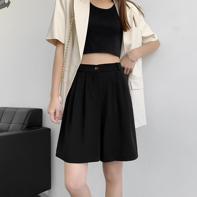 

Women s Ice Silk High Waist Plus Size A-Line Shorts - Slimming, Loose Fit, Wide Leg, Thin Style L 106-125kg