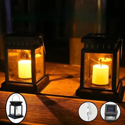 Outdoor Wedding & Landscape Decorative Lighting - Solar Hanging Candle Lantern