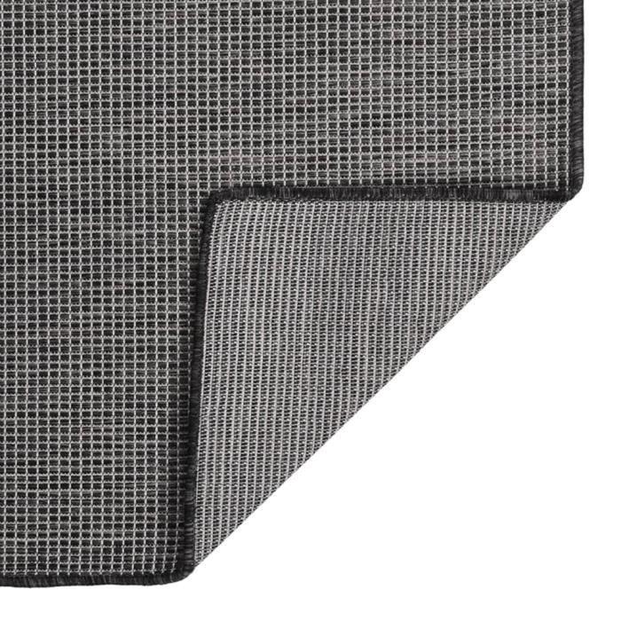 Tapis d'extérieur - Non spécifié - 200x280 cm - Gris - Résistant aux UV - Tissage plat
