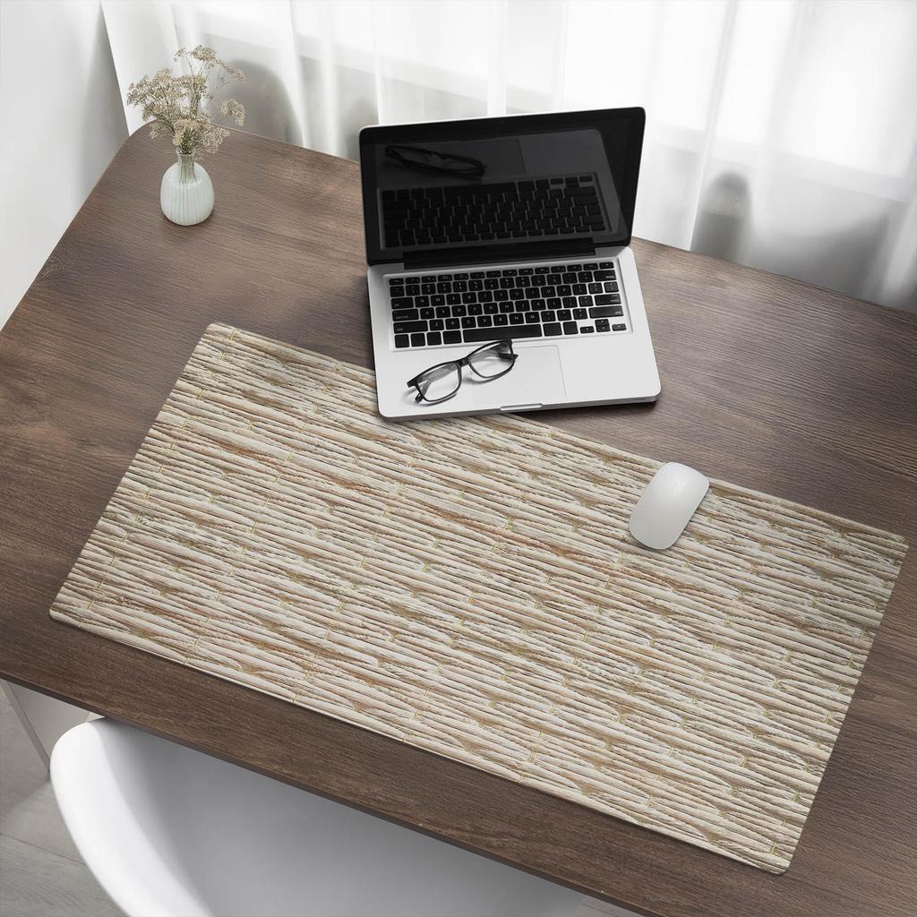 Gaming Mouse Pad and Keyboard Pad Braided Natural 100X50 Cm