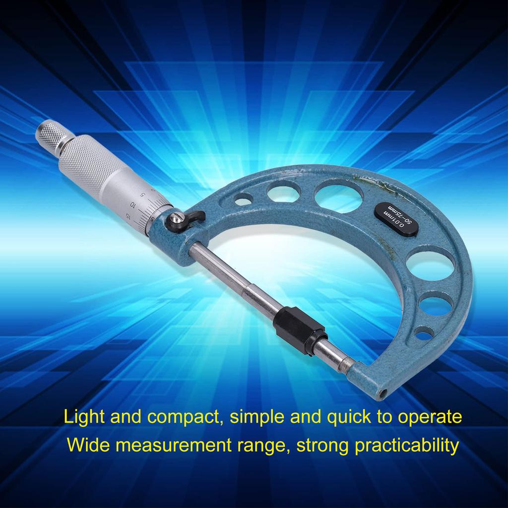 Outside Micrometer, 50-75mm, 0.01mm, Stainless Steel