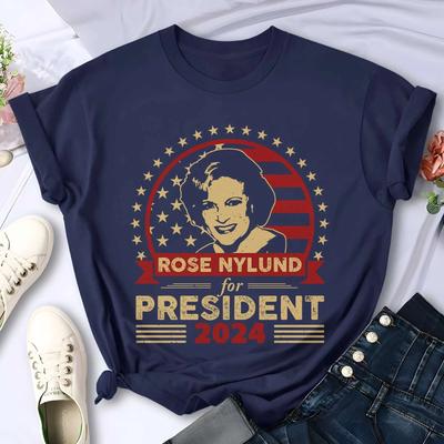 Betty White Rose Nylund for President 2024 Political Vintage T-Shirt