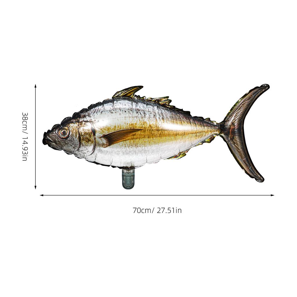 10Pcs Realistic Tuna Inflatable Balloons Aluminum Foil Ocean Fish Party Decorations Fishing Theme Birthday Supplies