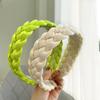 PROLY Neue Mode Geflochtenes Stirnband für Damen Breites Seitliches Frische Farbe Frühlingsturban Haarband Kopfbedeckung Haarschmuck für Erwachsene