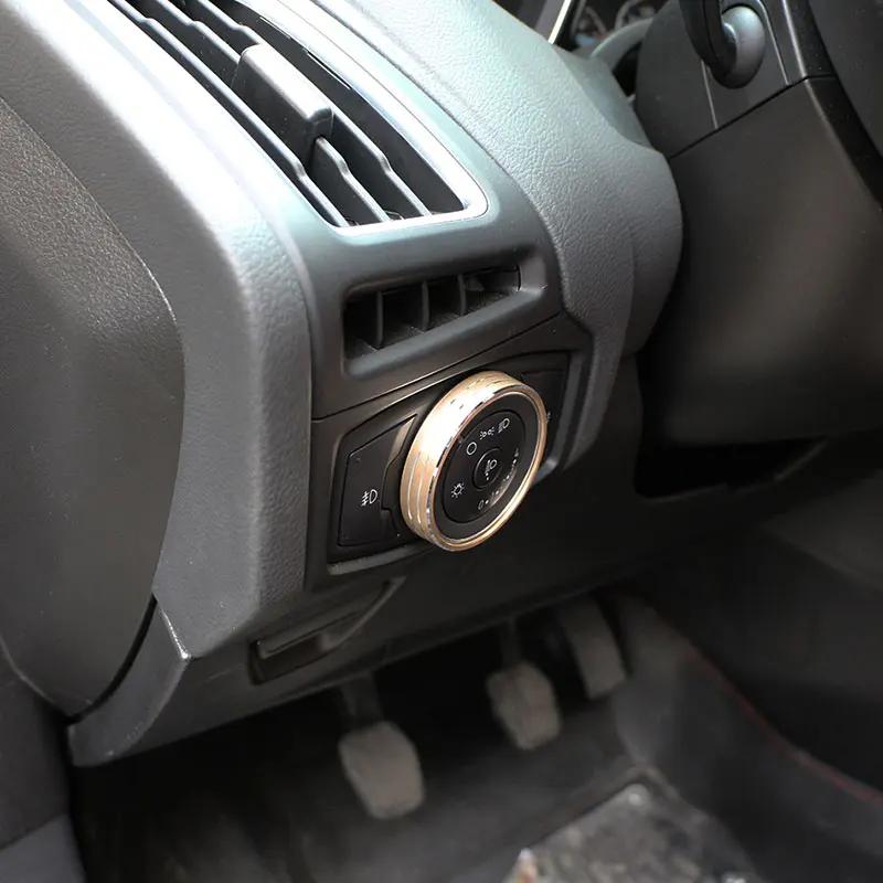 Für Ford Focus 3 MK3 Kuga Escape 2012 - 2019 Scheinwerfer Scheinwerfer Schalter Knopf Knopfring Abdeckung Zierleiste Innenraumzubehör