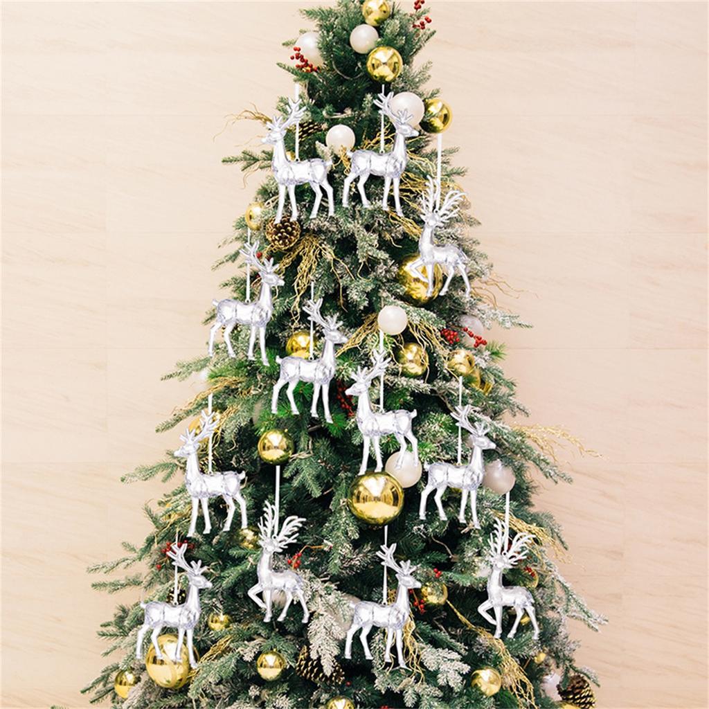 Acrylic Transparent Elk Pendant Christmas Decoration Elk Ornaments Small Tree Atmosphere Layout Pendant