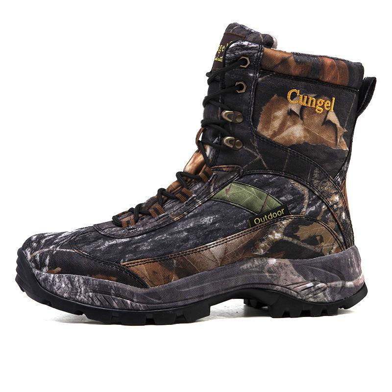 Men s High-Top Tactical Combat Boots - Camouflage Hiking & Mountaineering Shoes 43 чёрный