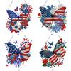Acrylic Independence Day Butterfly 2D/Flat DIY Special Shape Hanging Diamond Art Kits Diamond Painting Set Wall Door Decoration