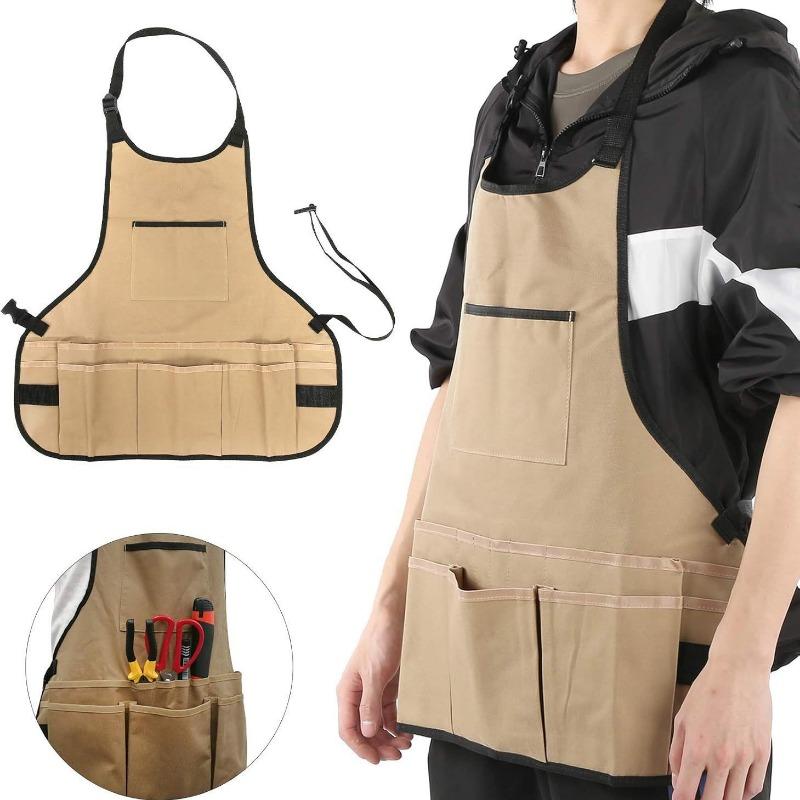1PC Garden Tool Apron Large Capacity Gardening Harvesting Apron Multi-pocket Auto Repair Master Overalls