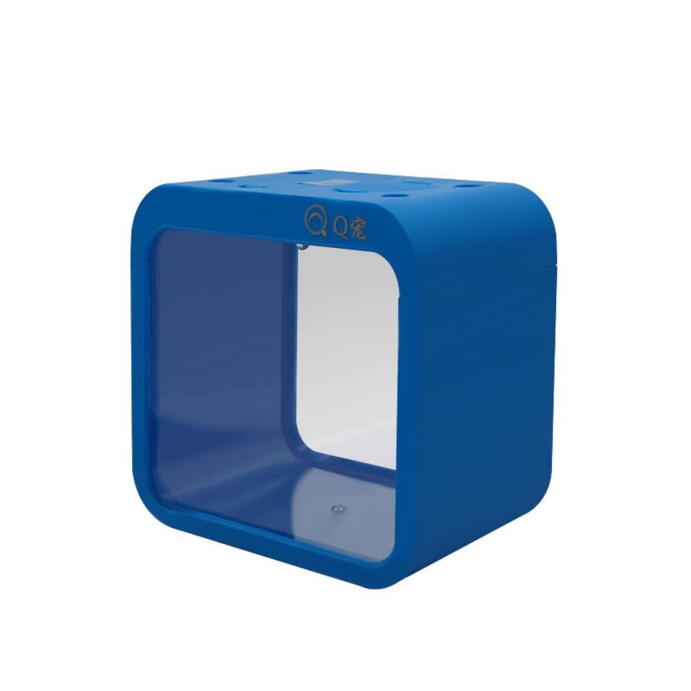 

Настольный прозрачный аквариум, маленький пластиковый мини-ведро, аквариум, оптовая продажа, строительный блок, золотой аквариум для рыбок синий