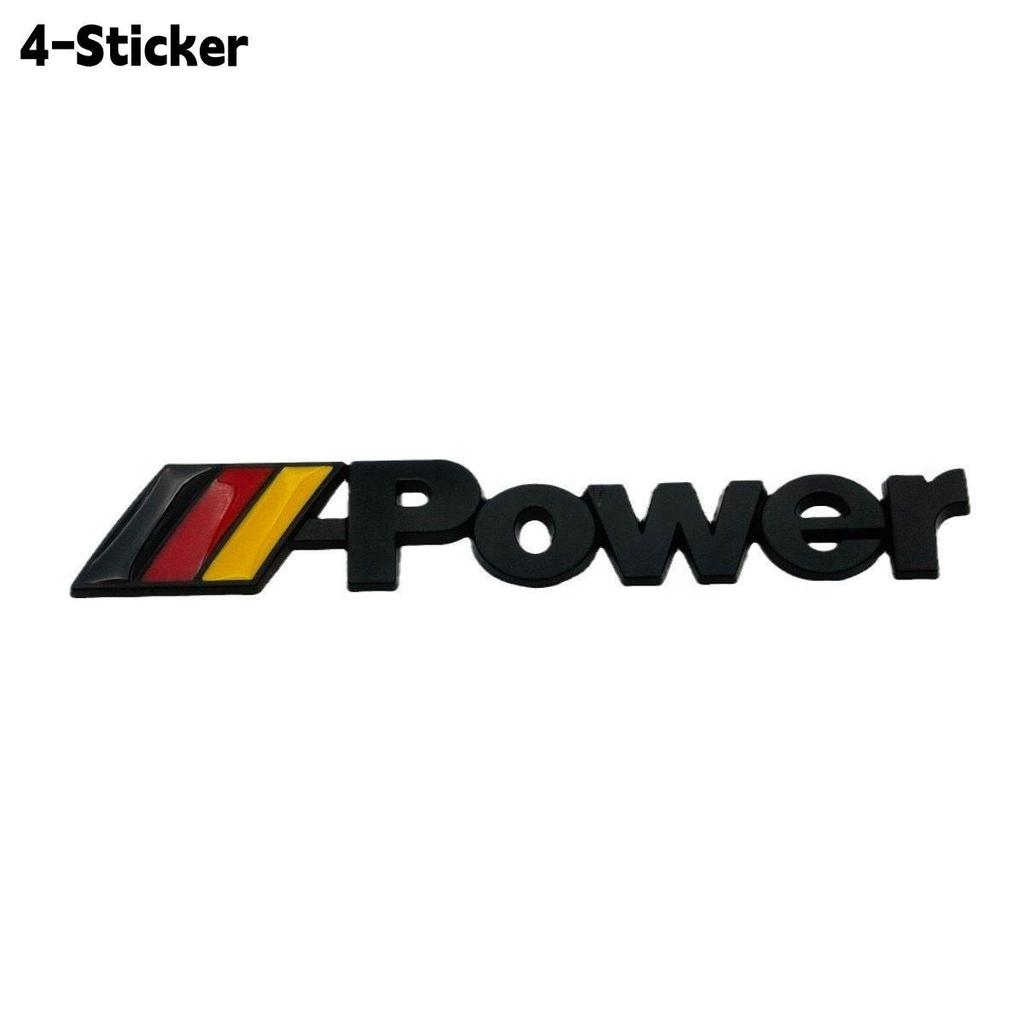 Car Styling Tricolor Power 3D Metal Sticker Front Grill and Trunk Fender Emblem Badge Decal for 1 3 4 5 6 7 Series X1 X3 X4 X5 X6