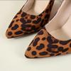 Tocuri înalte, tocuri subțiri, pantofi unici profesionali sexy cu imprimeu leopard