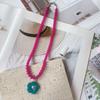 Colorful Acrylic Flower Necklace Summer Vacation Necklace Fashion Versatile Women Niche Design Sweet Cool Spicy Girls Necklace