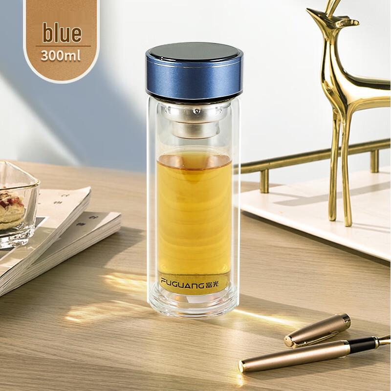 Fuguang Compact Transparent Borosilicate Glass Water Bottle