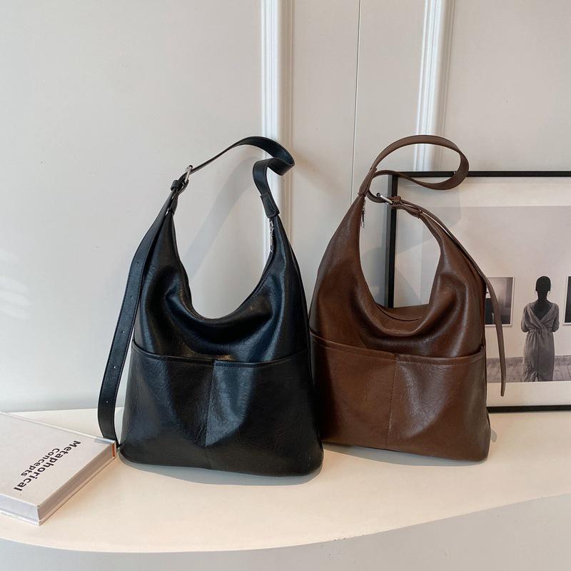 Retro Toteväska med Stor Kapacitet: Höst-/Vinterstil för högskolestudenter & pendlare