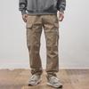 Herren Cargohose Loose Einfarbig Vintage Style High Street Style Weites Bein Gerades Bein Multi Taschen Streetwear Outdoor Reisehose