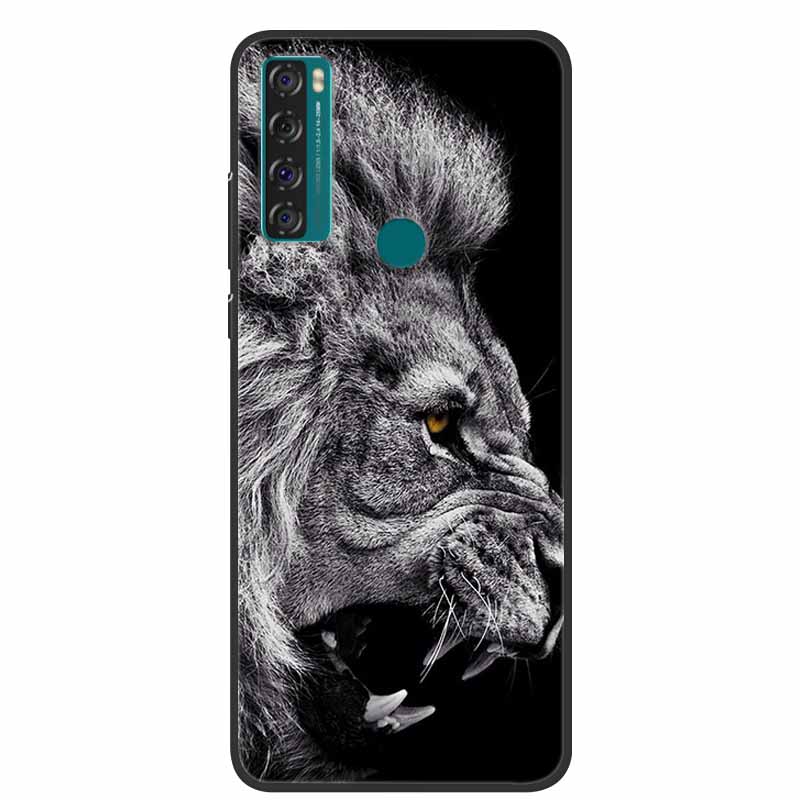 Case For TCL 20 SE Luxury Silicone TPU Soft Phone Cover For TCL 20 SE Case T671H 6.82" Funda Animal Capa Cute Shockproof Coque