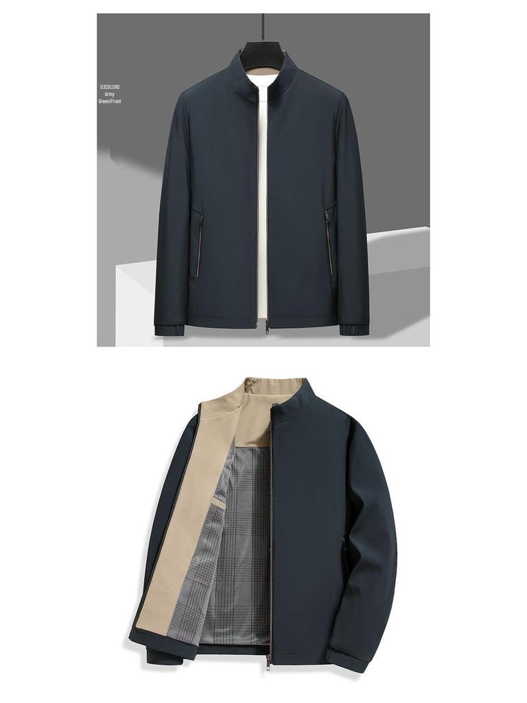 Men's Autumn High-End Business Casual Stand Collar Jacket