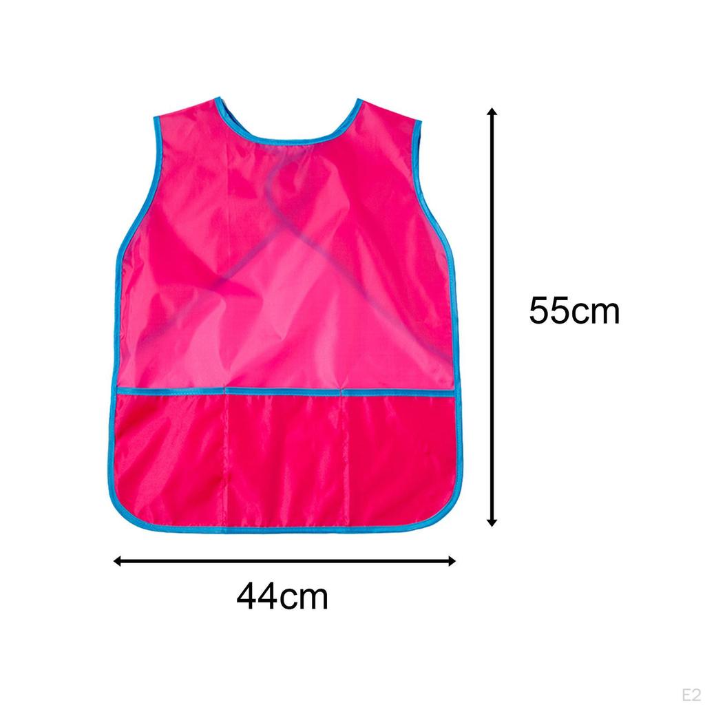 Smocks Artist Painting Aprons Sleeveless Art Supplies Waterproof with Pocket Bib for Cooking Baking