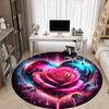 1pc Heart Rose Decorative Chair Carpet for Office  Machine Washable Rug for Office,  Good Gift for Family or Friends Yy251225254