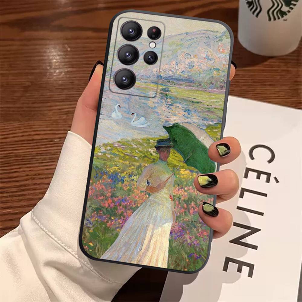 Claude Monet Impressionism Painter Case For Samsung Galaxy Case S25 S23 S22 S21 S30 S20 S10 Ultra Plus FE TPU Soft Cover