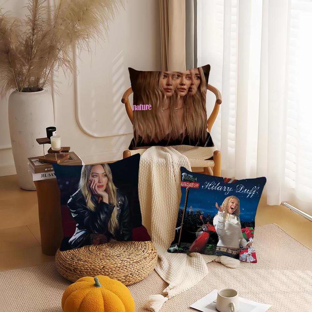 Singer Hilary Duff Mature Pillow Case Office Cushions Suitable For Sofa Car Bedroom Decorative Cushion Cover