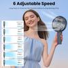 HandFan 6 Inch Handheld Fan with 4000mAh Battery 6 Speed Personal Fan, Strong Airflow, Cooling Desk Removable Base Design, 5-34H Working Time, 180°