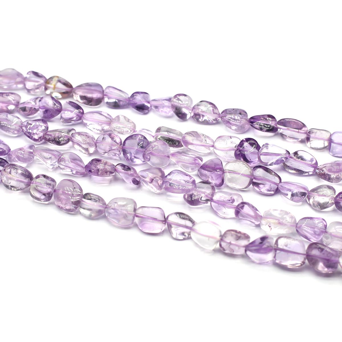 

1-струнные хрустальные бусины для исцеления Рейки, натуральные прозрачные камни, цитрин, аметист, бусины-разделители для изготовления украшений своими руками, рождественские подарки 38 см 1String/38cm фиолетовый