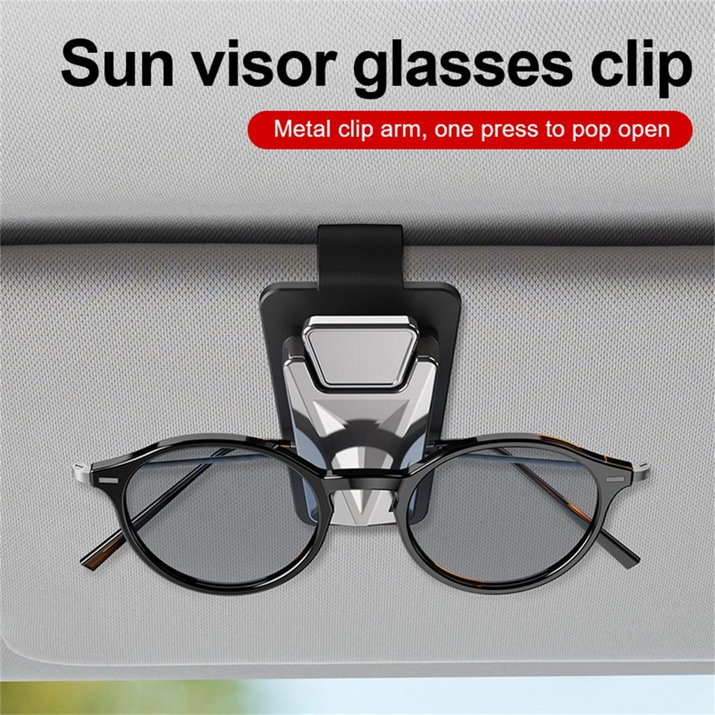 Sunglasses Holder | High-Strength Sunglasses Clip | -Absorbing Sun Visor Storage Clip For Different Size Eyeglasses | Metal Interior
