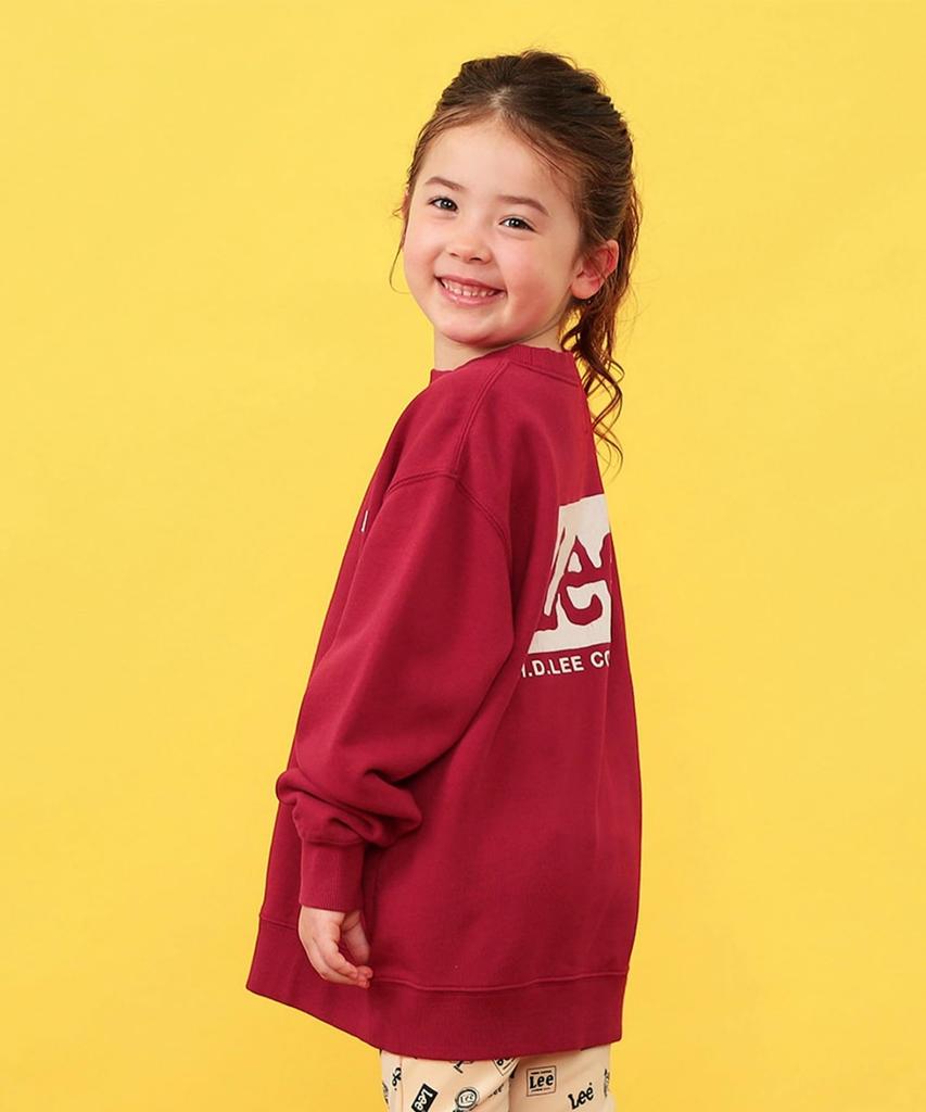 Lee Sweatshirt with Logo Back Sizes Kids' D.RED Print, 110cm-150cm