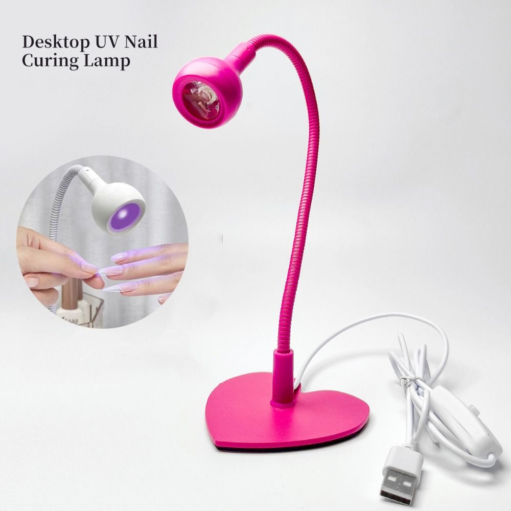 USB Plug In Desktop Nail Light 360 Degree Adjustable Nail Drying Lamp UV LED Nail Lamp Home Use